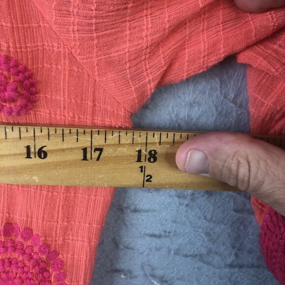 Uncle Frank Dress Womens XS Orange Pink Many Medallions Boho Embroidered NWT - Picture 6 of 16